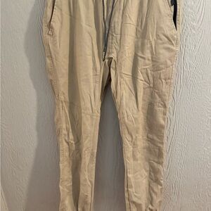 Brooklyn Cloth Men's Tan Drawstring Jogger Pants